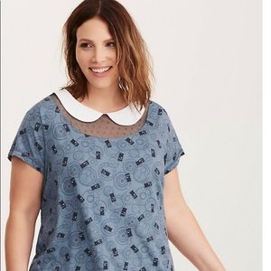 Dr Who Peter Pan Collar Shirt New W/O Tags